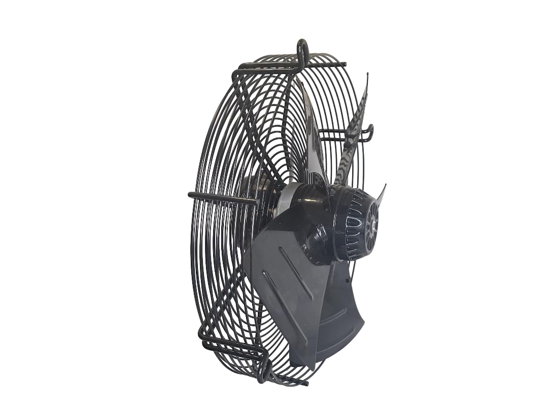450mm Industrial Axial Duct Fan – Cased Kitchen Canopy Extractor Fan (Suction) for Restaurants, Warehouses & Offices, 18 Inch Metal Grille Design, 220V 50Hz | YWF4E-450S-P102/60-G, without Controller