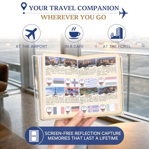 World Travel Tracker Passport Journal with Flag Stickers(3.5" x 5") - Image 4