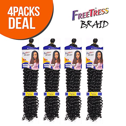 Synthetic Hair Braids FreeTress Water Wave Bulk 22\" (4-Pack, TP1B/350)