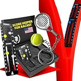 GLADIATOR PADEL Tennis and Padel Score Keeper for Rackets Ultra-Light 3M Adhesive Tennis Racket Score Tracker and Set Scorer Must Have Tennis Accessories for Women, Men and Kids