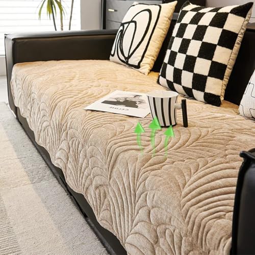 OKUAKI ソファーカバー かけるだけ 3人掛け 2人掛け 4人掛け 肘付き 肘なし ソファーシーツ ソファーパッド 葉柄 お洒落 マルチカバー 汚れ防止 キズ防止 洗濯可 sofa リビング 滑り止め 犬猫対策 フランネル オールシーズン利用