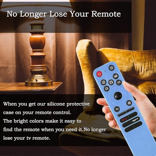Gavyqier 1PC Silicone Protective Controller Sleeve Compatible with 2025 LG OLED TV Series,Remote Cover for LG MR25GA Magic Glow Blue - 3