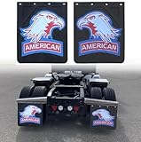 FUTAIHE American Eagle Mud Flaps for Semi Trucks PVC Polymer Tractor Trailer Heavy Duty Rubber Mudflaps Splash Guard, 24 x 30Inch, 2PCS