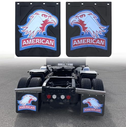 Image of American Eagle Mud Flaps for Semi Trucks PVC Polymer Tractor Trailer Heavy Duty Rubber Mudflaps Splash Guard, 24 x 30Inch, 2PCS