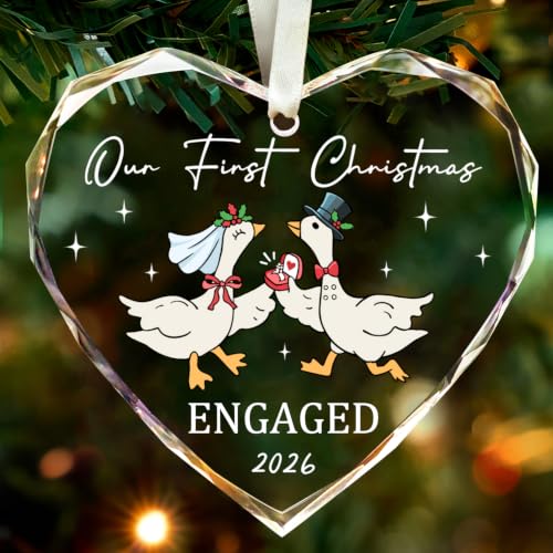 Image of Engagement Gifts for Couples,Engaged Ornament 2026,First Christmas Engaged