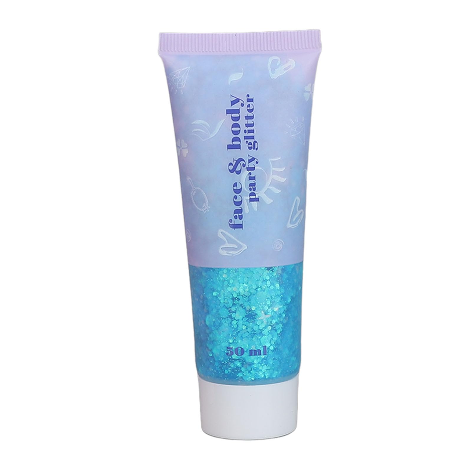 Gel Glitter Corpo 12 Colori Olografici 50ml Lavabili | Glitter Adesivi per il Viso, Nail Art per Capelli, Trucco Festival, Lavabili con Acqua e Sapone, Sicuri per la Pelle, 12