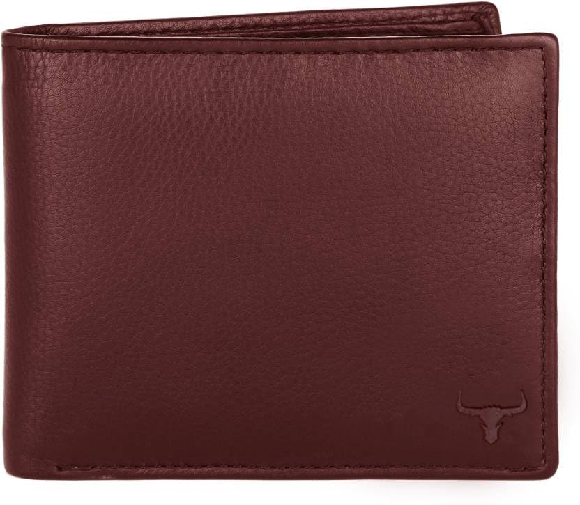 Image of WILD NAPA RFID Protected Brown Genuine Leather Wallets for Men (C-Cherry)