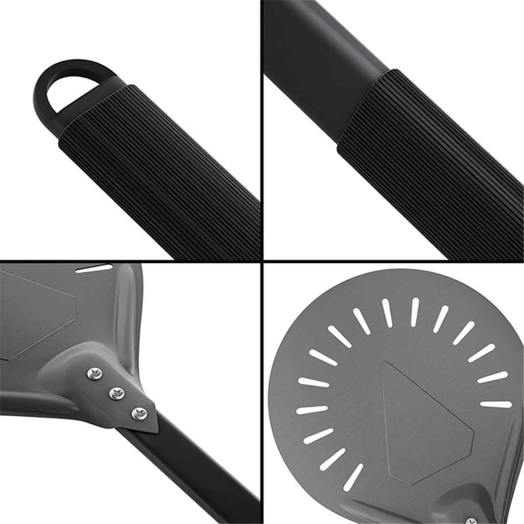 Gray Pizza Peel Shovel Hard Anodized Aluminum Pizza Paddle Borad Metal Pastry Baking Spatula Accessories for 7/8/9 Inch (Size : 8 inches)