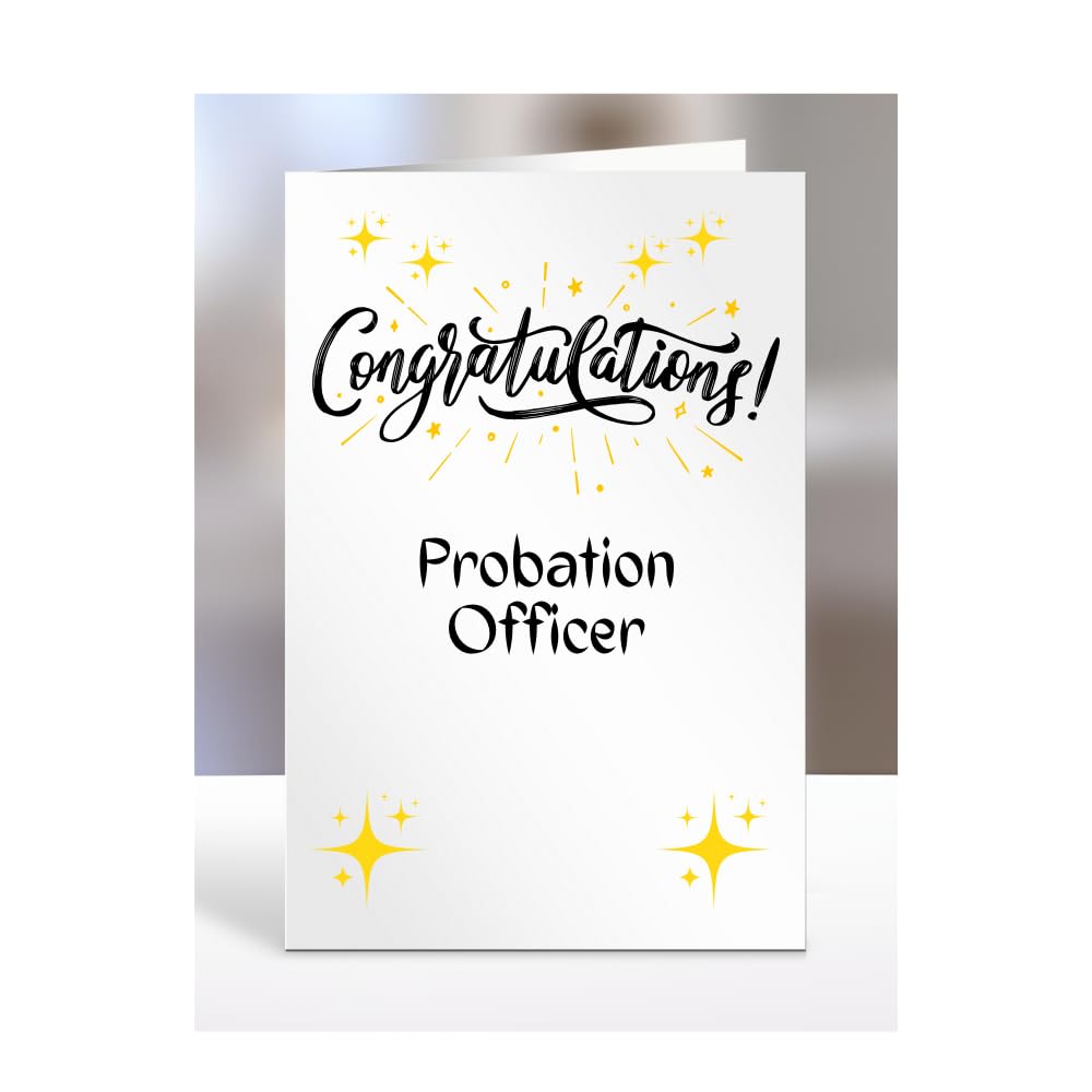 Congratulations Probation Officer card, gifts for men, women, colleagues, boss, manager, son, daughter, grandson, presents for christmas, A5-243c_54