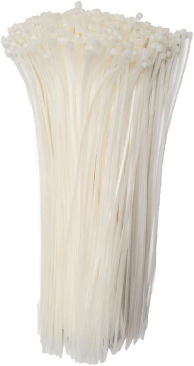 ZipTie.com 11-inch Natural Multi-Purpose Zip Tie, 18-lb Tensile Strength, UL 21 Listed, 500-Pack