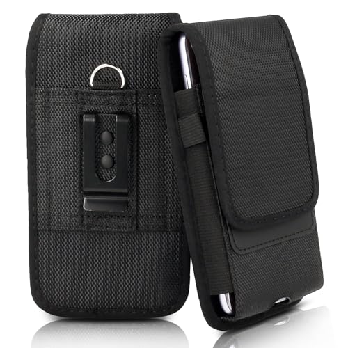XiRRiX Handytasche Gürtel - Smartphone Tasche Gürteltasche Herren - kompatibel mit iPhone 16 15 14 13 12 Pro Max Plus, Samsung Galaxy S26 S25 S24 S23 S22 FE Plus Ultra - Handy Holster in schwarz