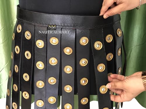 Roman Black Leather Apron Belt Wearable Armor Costume Medieval Larp Re-enactment Cosplay Clothing For MEN Greek Belt Accessory4