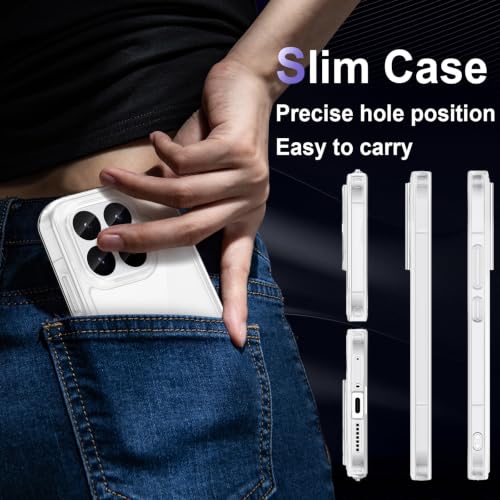 Image of Case for Xiaomi 17T Pro 5G, Military Grade Drop Protection Phone Case, Yellowing Resistant, Anti-Scratch Hard PC Back, Shockproof Hard Ultra-Thin Protective Cover, Clear