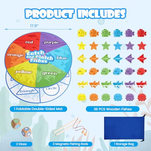 Montessori Fishing Game for Toddlers: Educational Toy for Boys and Girls (Age 3+)