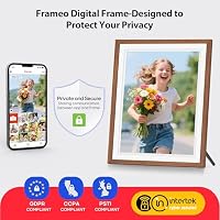 Frameo Digital Photo Frame WLAN Digitaler Bilderrahmen 15 Zoll, HD IPS Touchscreen Elektronischer FotoRahmen mit 32GB Speicher, 4:3, Auto Drehung, Einfache Weitergabe von Fotos Videos – Ansicht 9