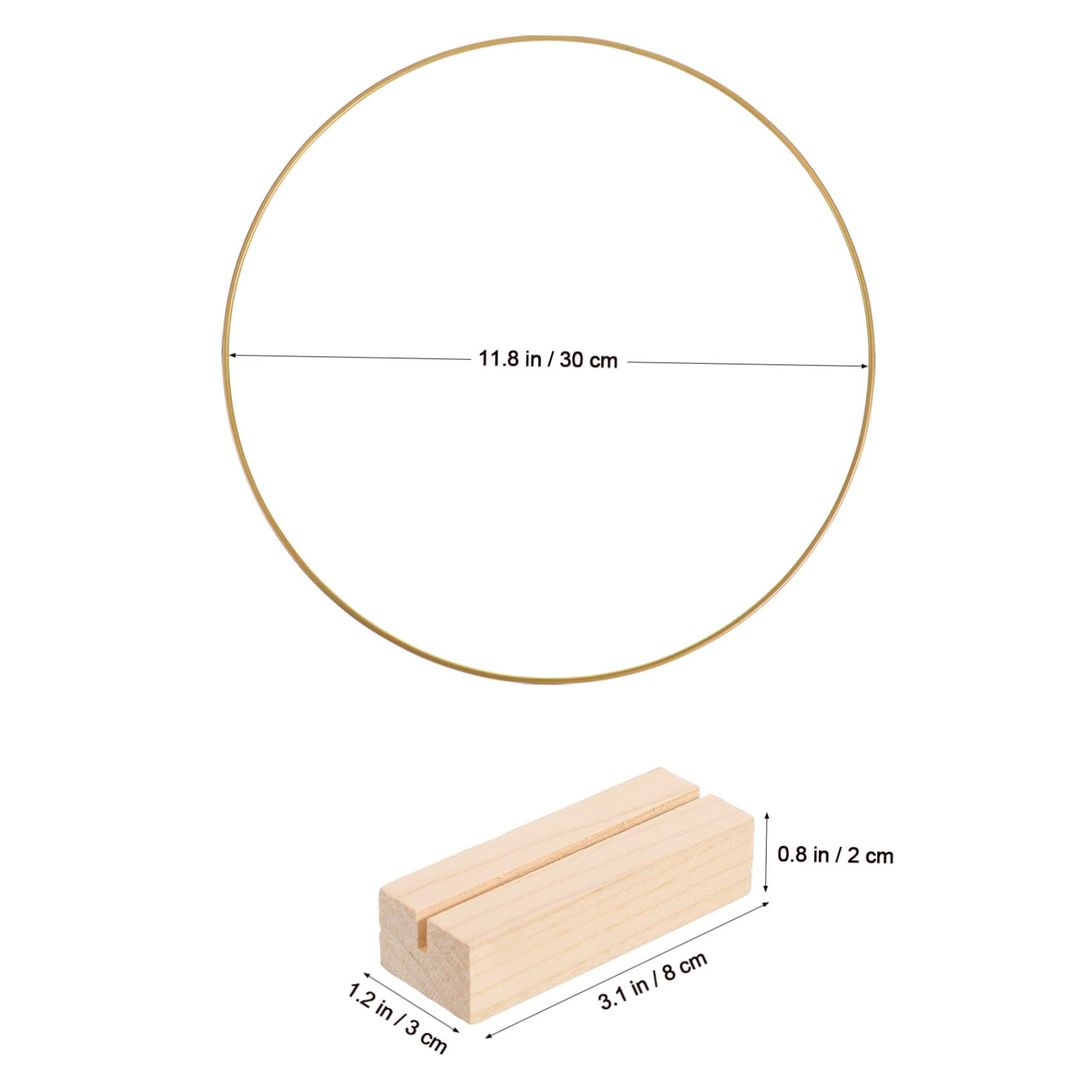 Homoyoyo 10 Aros de Metal para Macramé con Base, Diseño Artesanal y Fácil Instalación, Ideales para Decoración de Centros de Mesa en Bodas