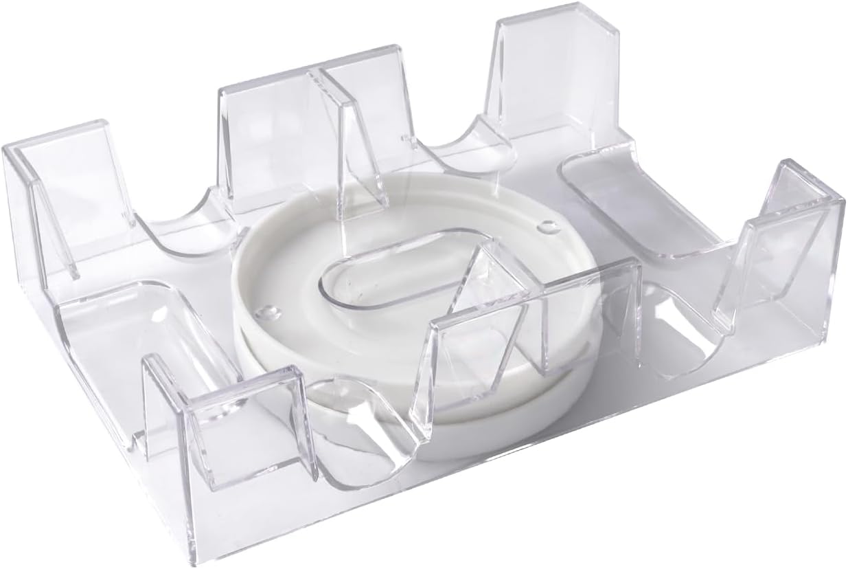 GSE 2Deck Revolving Canasta Card Holder Tray, Dual Deck