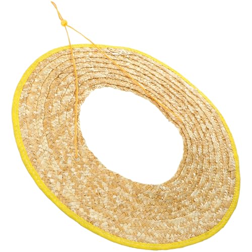 Ipetboom Parasol para Casco de Seguridad de Paja de Trigo Transpirable, ala Ancha de 45 Cm, Protector Solar para Trabajo al Aire Libre, Compatible Mayoría de Cascos, Estilo Aleatorio ✅