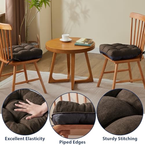 IASEAHK Chair Cushions for Dining Chairs, 15.5" x 15.5" x 4", Brown by IASEAHK - Used condition - Image 5