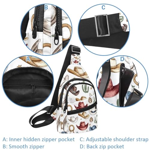 Sac à dos à bandoulière imprimé cactus avec sangle ergonomique