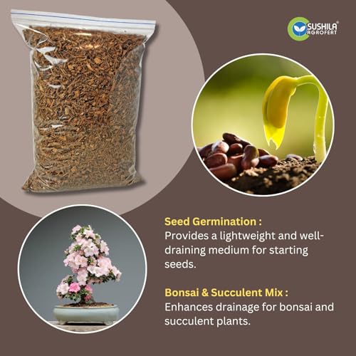 Image of Fine Coco Chips 1 Kg Natural Low EC Coconut Husk Chips Soil Enhancer for Gardening Expands to 20Kg Eco-Friendly Potting Mix Orchid & Houseplant Root Aeration Moisture Retention
