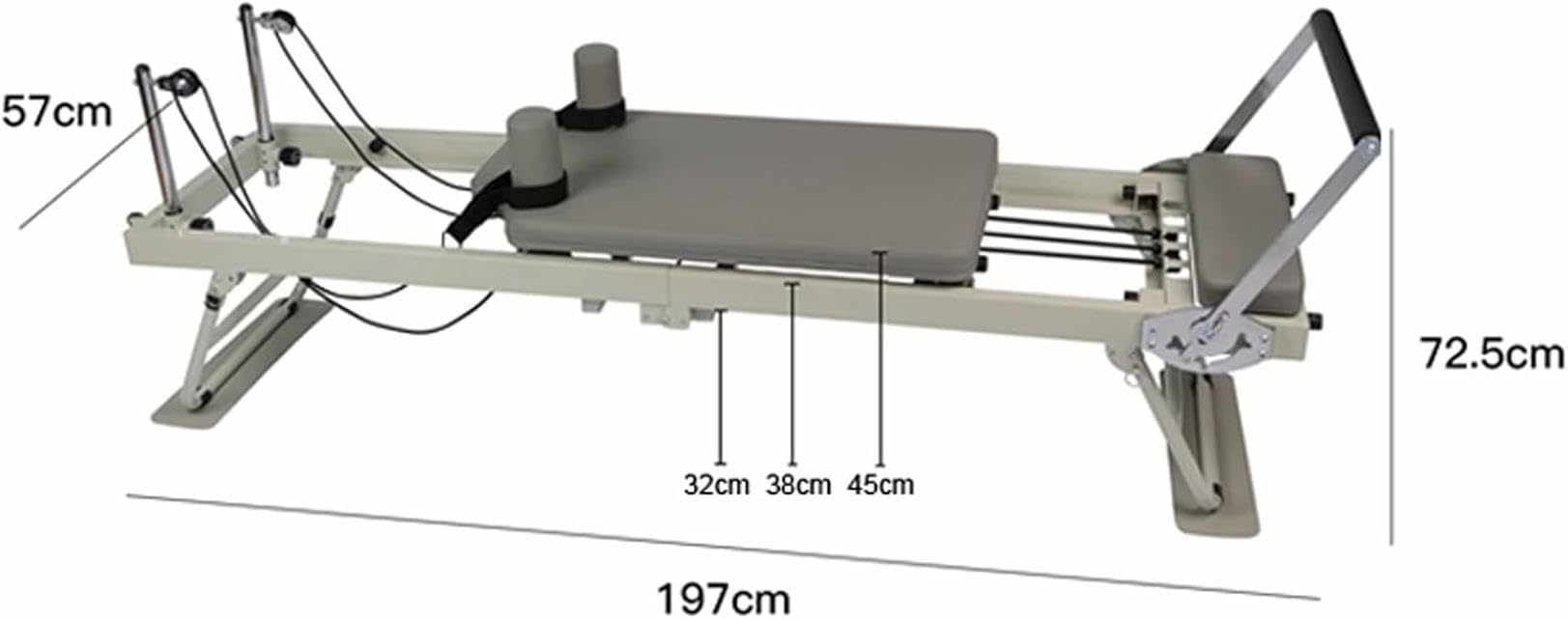 Reformer Pieghevole per Pilates, Macchina per Pilates Multiuso, per Attrezzature per Allenamento A Casa Progettate Ergonomicamente