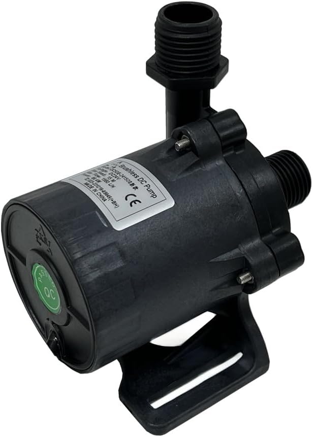 SHYSKY DC50E-24150A 24VDC Speed/Flow Adjustable, Small Yet Power Brushless DC Water Pump 86W Lift 15m 49ft, 412GPH Low Noise Continuous Circulation Cooling Pressure Gardening Sys