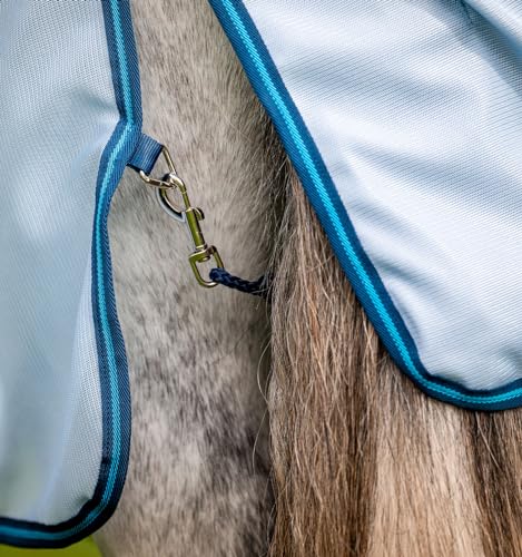 Image of Horseware Amigo Bug Rug Fly Sheet 0g - Azure Blue /Navy & Electric Blue, 78