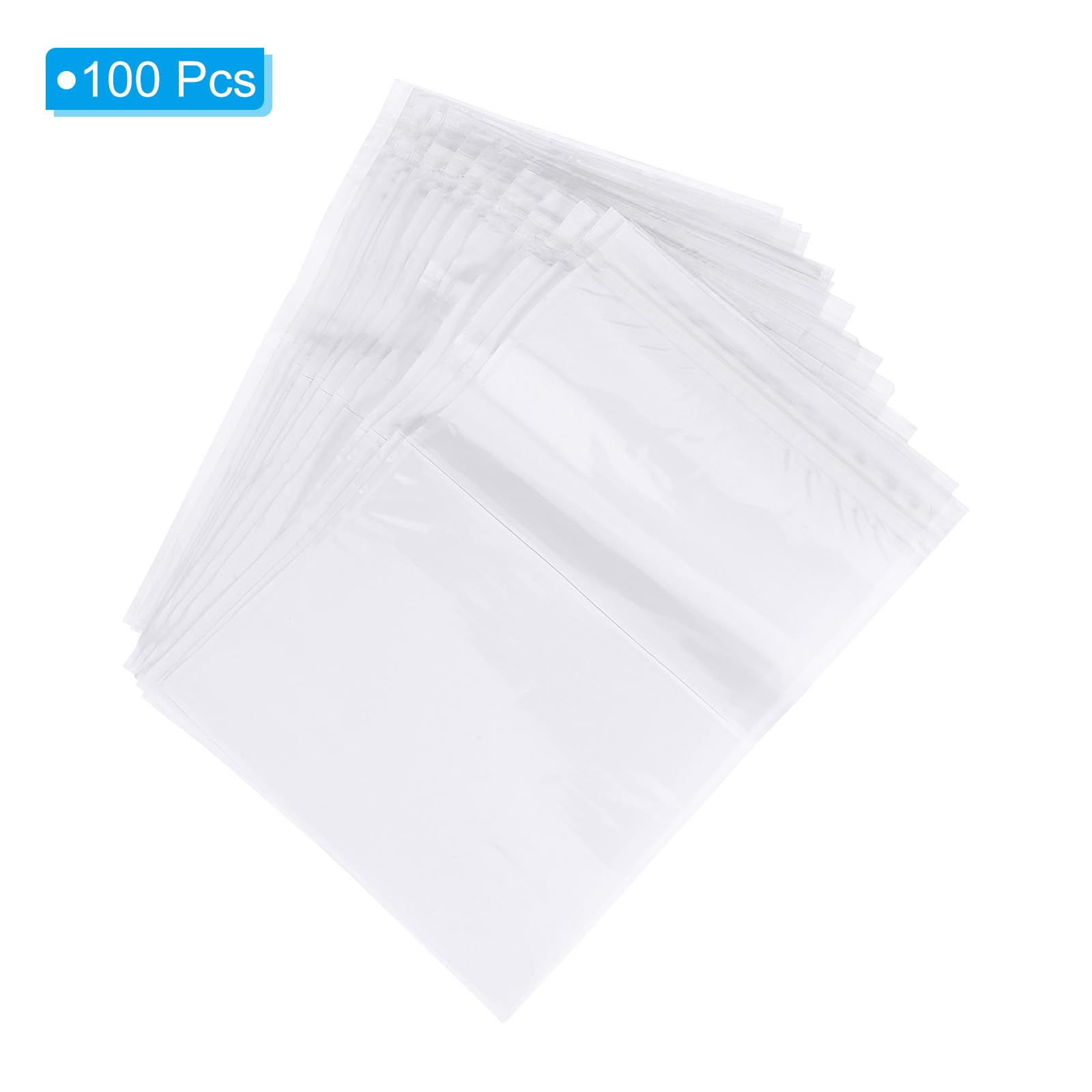 PATIKIL 7x10,5" Busta Trasparente per Lista di Imballaggio, 100 Pezzi, Plastica Impermeabile Autoadesiva Laterale per Etichette di Fatturazione per il Trasporto, Trasparente