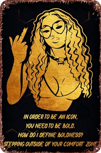 Saweetie Peinture artistique vintage en métal pour garage Décoration de grotte 20,3 x 30,5 cm