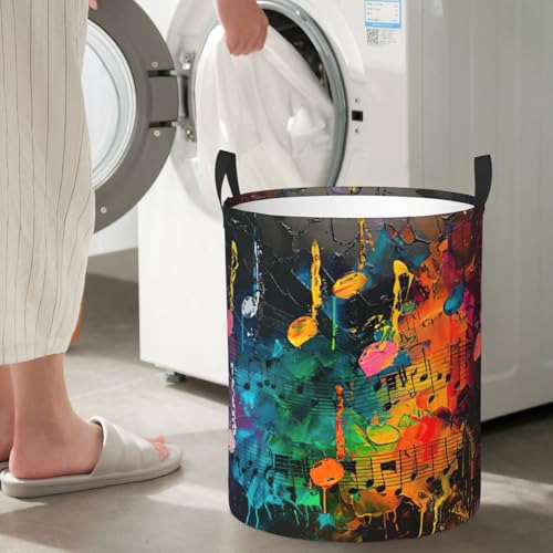 Panier à linge notes de musique grand format pour ranger les couvertures de chambre - 8