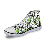 Schuhweite: normal Wrail Herrn Laufschuhe Totenkopf Skull Schnürer Sneaker Atmungsaktives Mesh Turnschuhe mit Motiv Bunte Sportschuhe Freizeitschuhe Straßenlaufschuhe Fitness Gym Schuhe