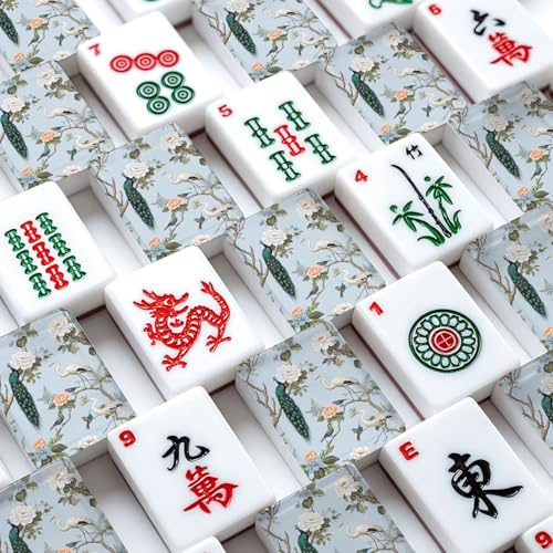Juego de Mahjong Americano con 166 Fichas y Bolsa miniatura 4
