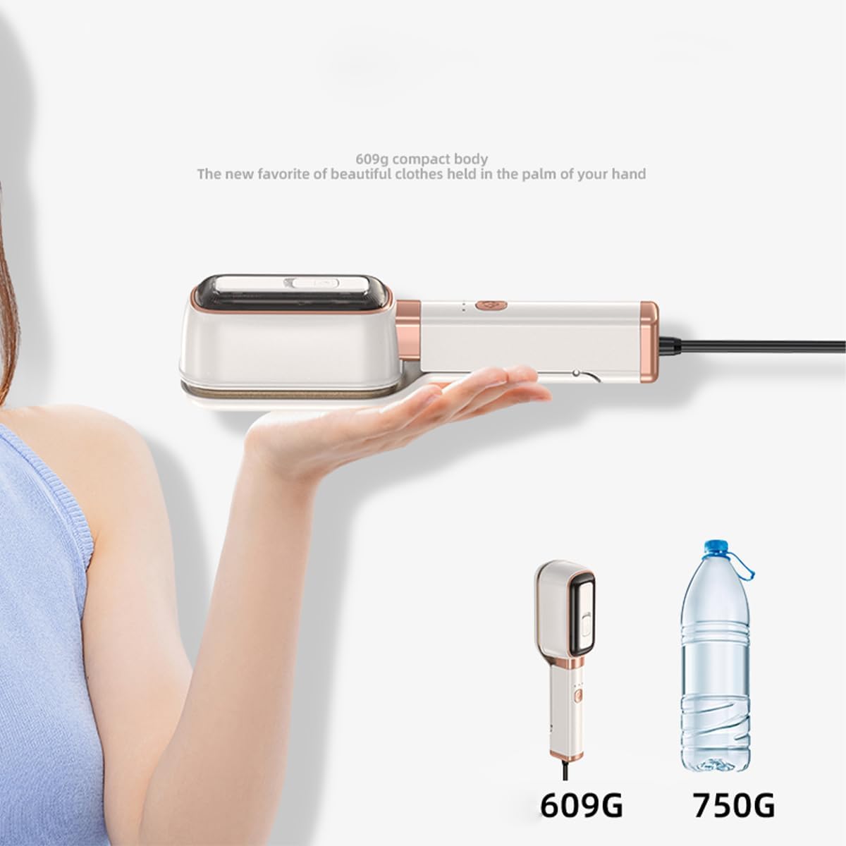 cjc Portable 1000W Travel Steamer & Iron - 20S Fast Heat Up, 3-in-1 Deep Wrinkle Remover with 180° Flip Handle, Heat-Resistant Gloves & Storage Bag, Ideal for Clothes & Home Use