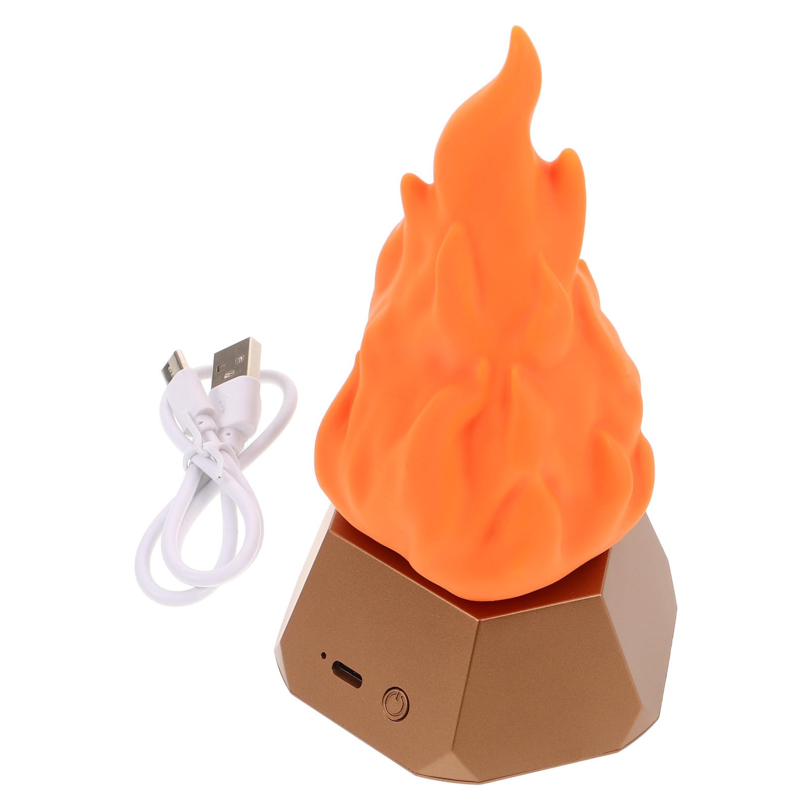 Operitacx Lámpara De Fuego Falsa Recargable Usb Con Efecto Llama Led Ajustable Modos Luz Nocturna Para Decoración Exterior Camping y Terraza