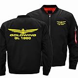 Men's Pilot Aviator Jacket Cotton/Heavyweight Gol-d.w_ing Slim Stand Collar Windbreaker Winter Warm Sport Baseball Coat (black,4X-Large)