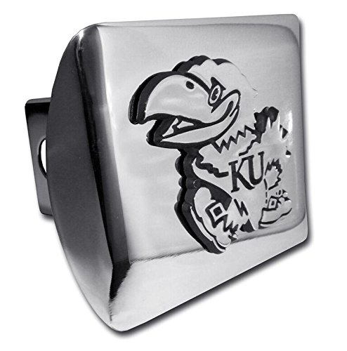 University of Kansas Jayhawks "Bright Polished Chrome with Jayhawk Emblem" NCAA College Sports Trail