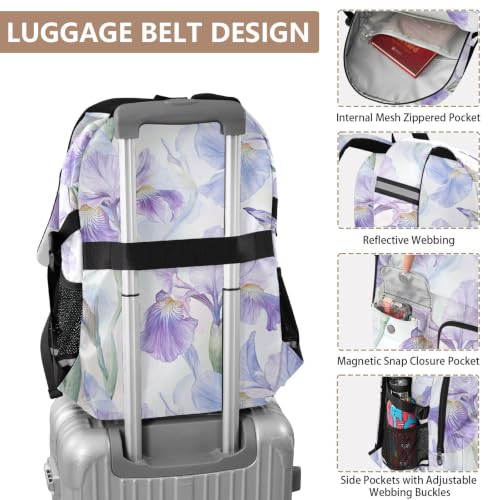 Mochila de viaje de iris morado para evitar el desorden diario 4