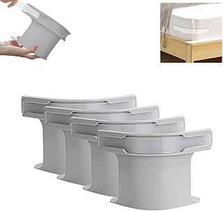 4-piece set of locking bed sheet fasteners