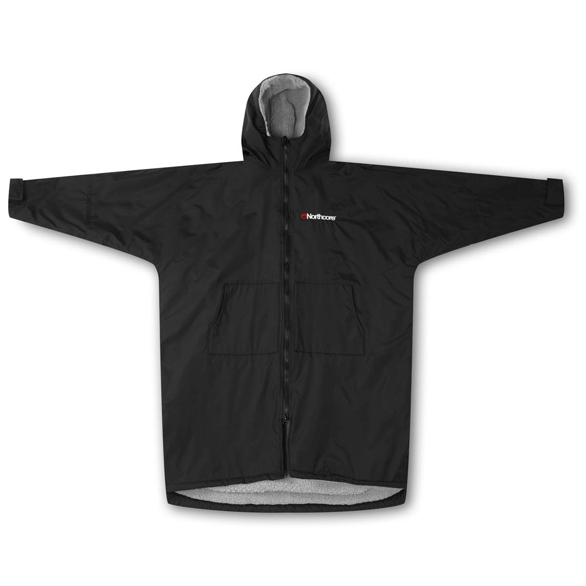 Northcore 2026 Beach Basha Sport Manches Longues Changeantes Robe/Poncho NOCO24N - Black -
