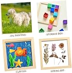 12 Pack Wooden Canvas Boards, Unfinished Wood Panel Boards, Blank Painting Canvas Panels for Paint Pouring Arts DIY Crafts (3 Sizes)