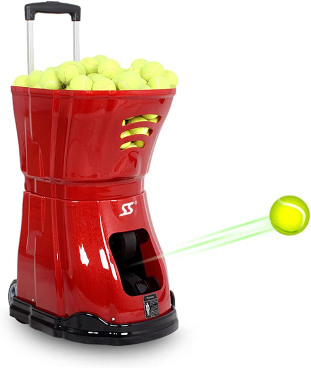 Tennis Ball Machine, 3 to 6 Hr Runtime, Charger Included, Easy to Use, 48 lb, Portable, Built-in Battery.