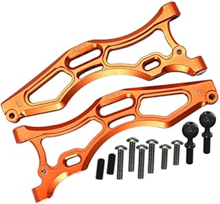 GPM For Arrma 1/7 FIRETEAM Tactical Unit 6S BLX ARA7618 Upgrade Parts Aluminum Front Lower Arms - 12Pc Set Orange