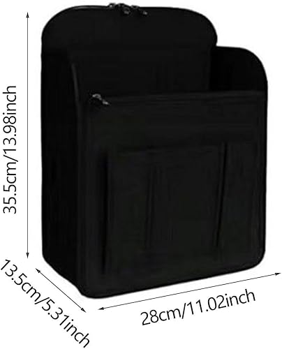 Miniatura 5 de Backpack Organizer Insert Vertical Design Felt Bag Organizer for Travel Bags, black, L