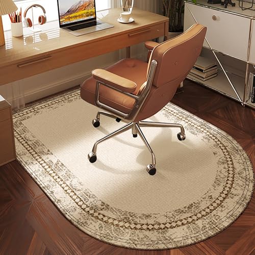 NEYTIIR Alfombrilla para Silla De Oficina, Semicircular Protector Suelo Silla Ruedas Antideslizante, Espesado Moderno Alfombrilla De Protección para Suelos Duros(J,120X160CM)