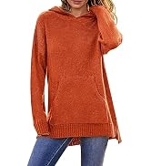 CFLONGE Women's Oversized Sweaters 2023 Fall Winter Long Sleeve Casual Knit Pullover Loose Side S...