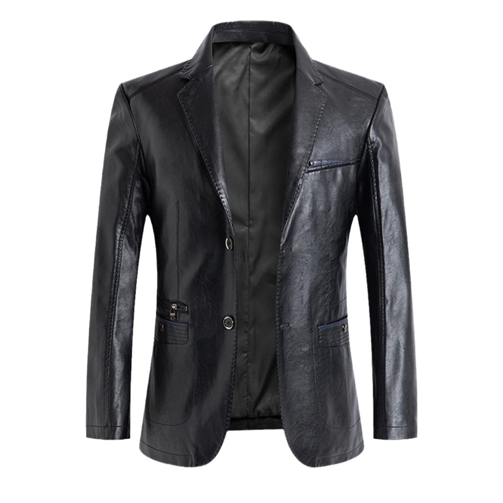 Veste de moto imperméable homme contre la pluie blouson similicuir noir S