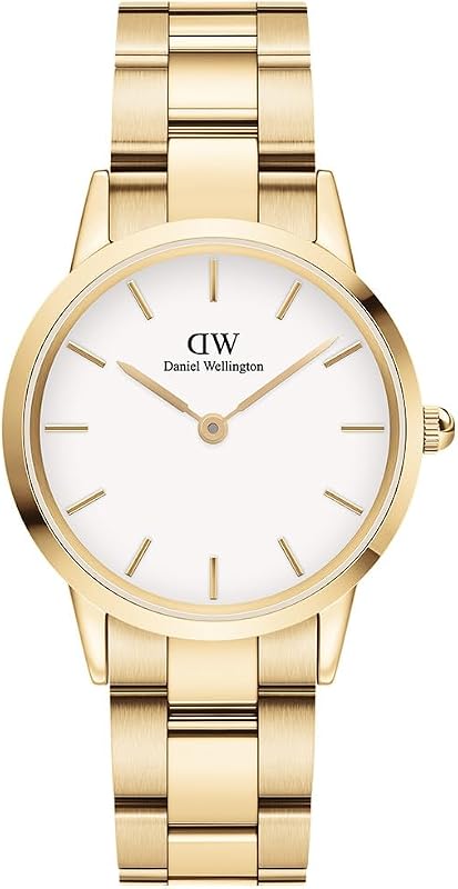Iconic Link Reloj de Mujer - Caja de 32mm, Movimiento de Cuarzo Japonés, Correa de Acero Inoxidable, Resistente al Agua, Reloj Dorado para Mujer