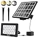 Produktbild CLY Solar Strahler, Solarstrahler für Außen 2700K 4000K 6000K LED Strahler Außen IP66 Wasserdicht 5000mAh Akku Solarbetriebene Außenleuchte für Rasen Garten Terrasse Sträuche