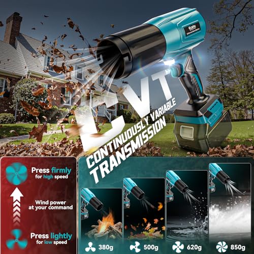 Ecarke Akku-Gebläse Turbo für Makita 18V Akkus, 80.000 U/Min bürstenloser Motor, 60m/s Luftgeschwindigkeit & 850g Luftdruck, tragbarer Laubbläser zum Entfernen von Laub, Staub & Schnee (ohne Akku)